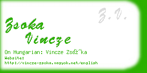 zsoka vincze business card